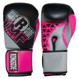 pink and gray ringside boxing gloves