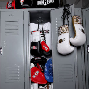 All your ringside boxing gear stored in a locker at the gym