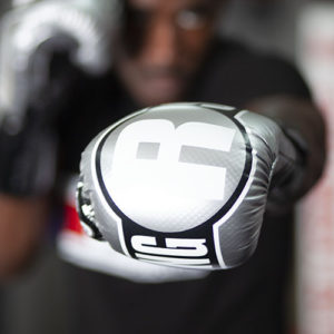Ringside Apex boxing bag glove is punching right toward you