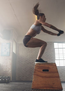 plyometric box jump for improving boxing footwork