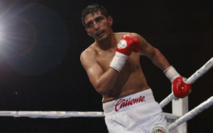 Erik Morales in the ring.